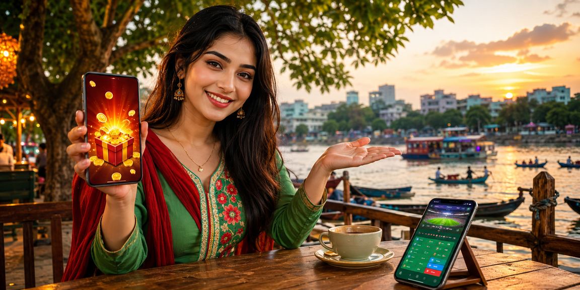 রাজশাহীতে রেজিস্ট্রেশন বোনাস উদযাপন করছেন লাল-সবুজ পোশাকে একজন ব্যবহারকারী